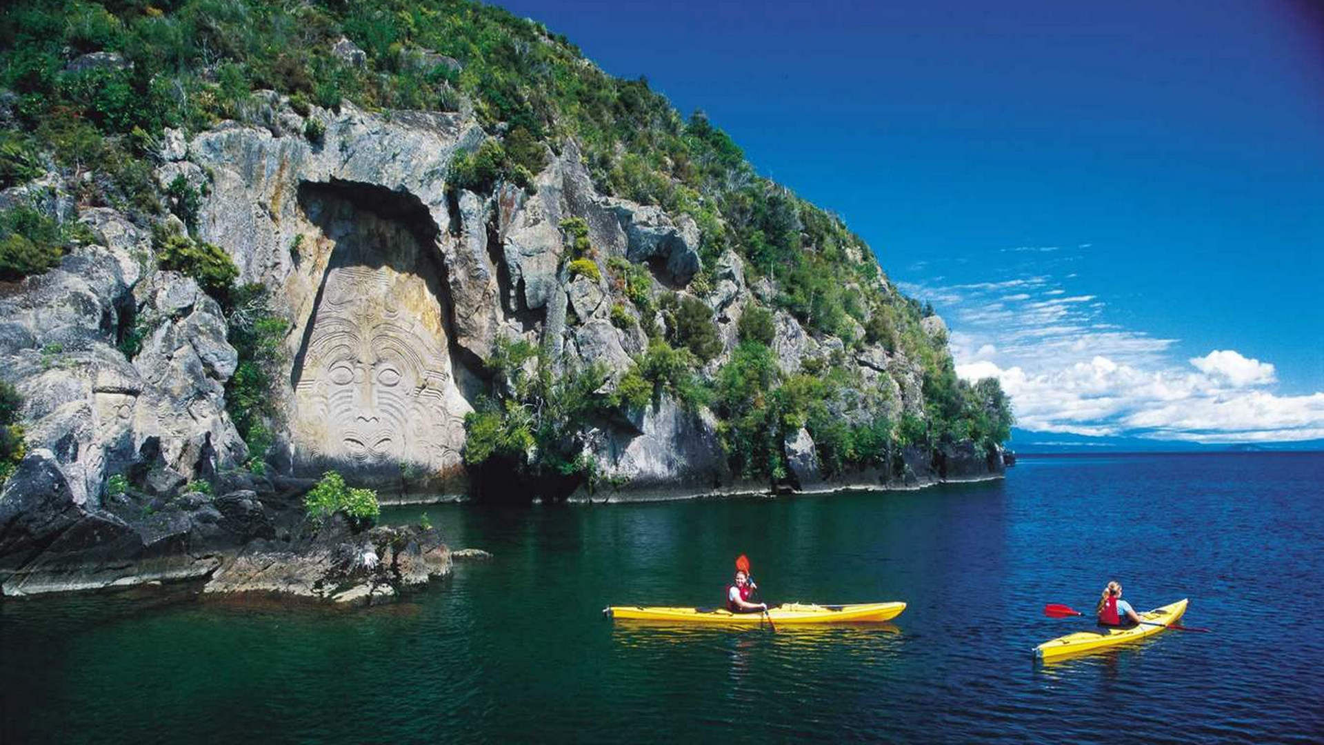 Mine Bay Maori Rock Carving